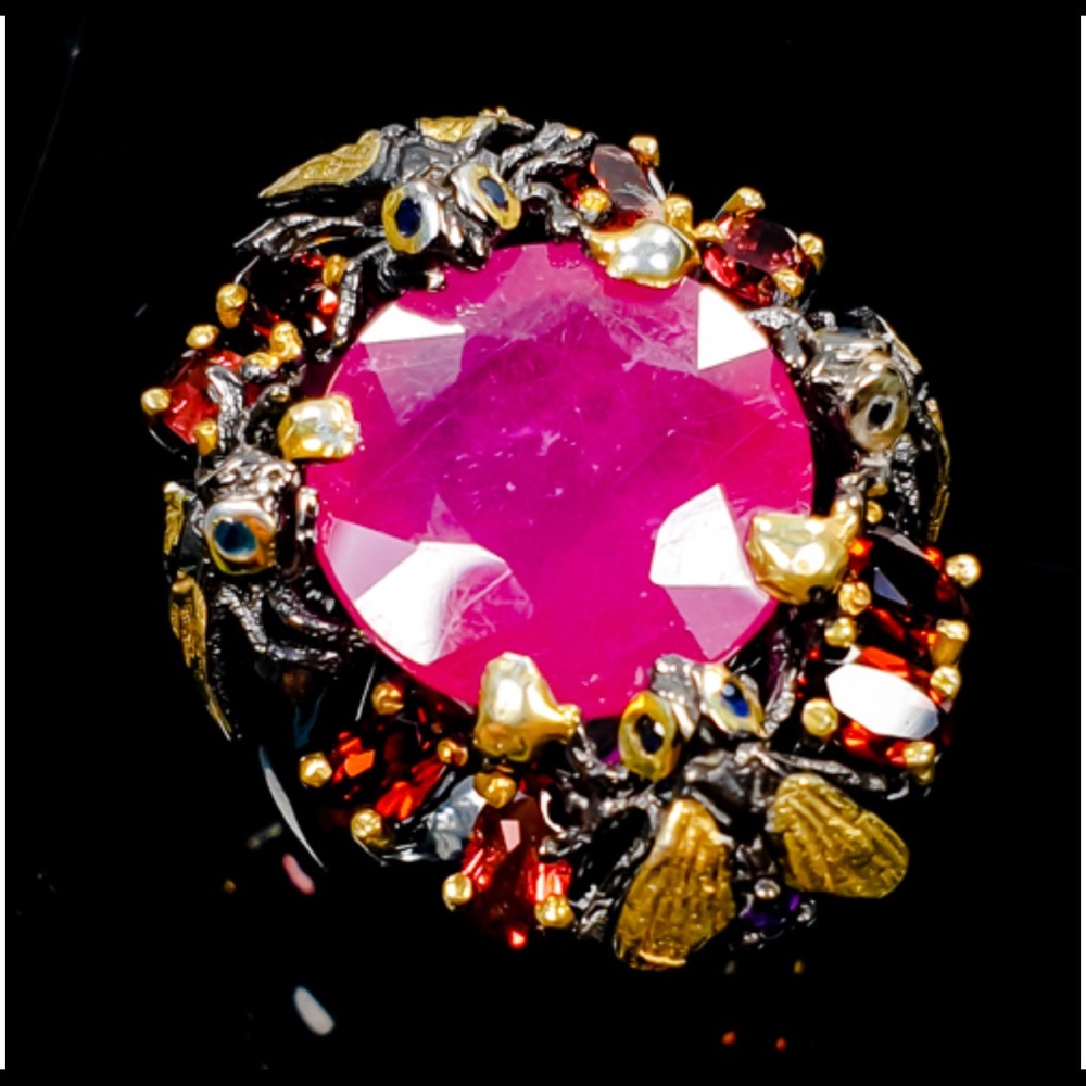Exquisite Genuine Ruby Ring - image 1